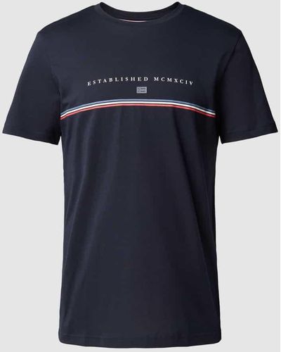 Christian Berg Men T-Shirt mit Statement-Print - Blau