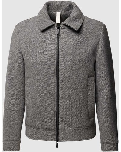 SELECTED Jacke aus woll-Mix mit Umlegekragen - Grau