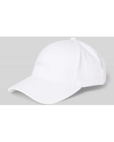 BOSS Basecap mit Label-Stitching Modell 'Zed' - Weiß