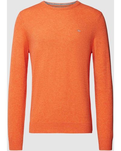 Fynch-Hatton Gebreide Pullover Met Ronde Hals - Oranje
