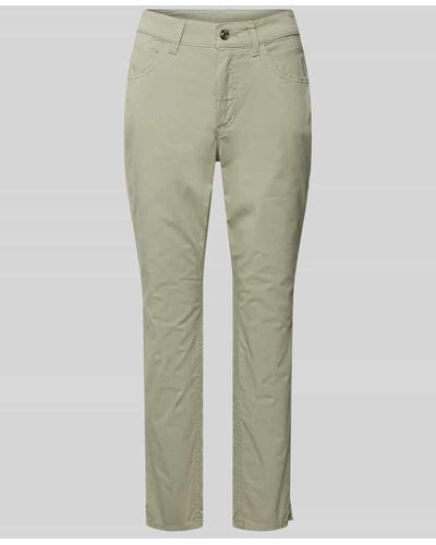M·a·c Slim Fit Jeans in unifarbenem Design Modell 'MELANIE' - Grün