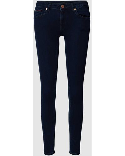 Tommy Hilfiger Skinny Fit Jeans mit Label-Detail Modell 'SOPHIE' - Blau
