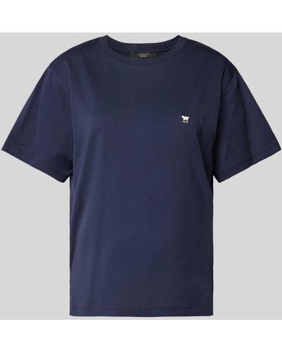 Weekend by Maxmara T-Shirt mit Logo-Stitching Modell 'VENACO' - Blau