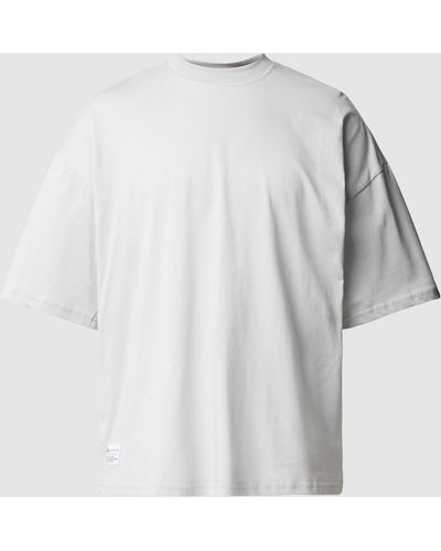 Alpha Industries T-Shirt mit Label-Patch Modell 'LOGO' - Weiß