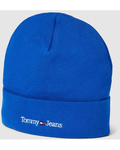 Tommy Hilfiger Beanie mit Label-Stitching Modell 'SPORT' - Blau