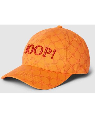 Joop! Cap mit Label-Stitching - Orange