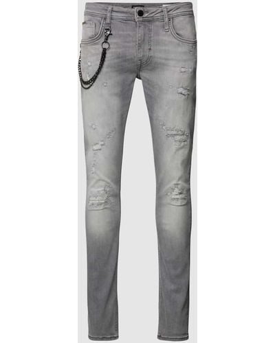 Antony Morato Tapered Fit Jeans mit Ketten-Detail - Grau