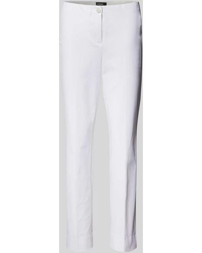 Cambio Slim Fit Hose mit Knopfverschluss Modell 'SUMMER' - Weiß