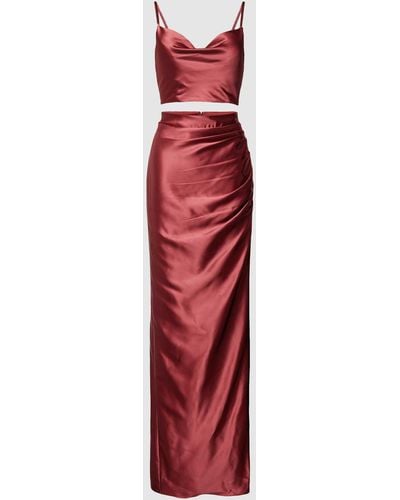 Luxuar Abendkleid mit Cut Out - Rot