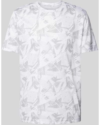 Christian Berg Men T-Shirt mit Allover-Muster - Weiß