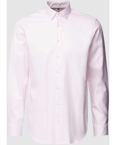 Jake*s Regular Fit Zakelijk Overhemd Met Kentkraag - Roze