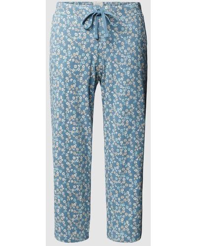 Schiesser Pyjama-Hose mit 3/4-Bein - Blau