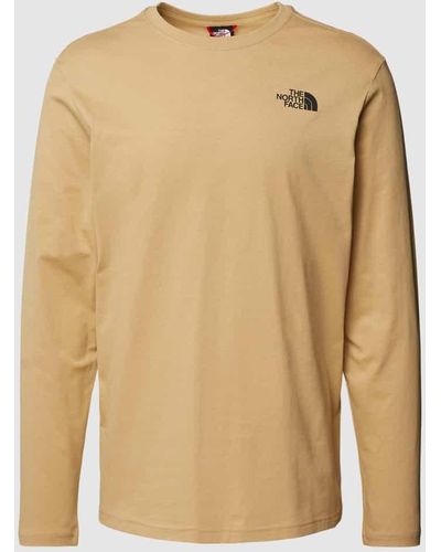 The North Face Longsleeve mit Label-Print Modell 'RED BOX' - Natur
