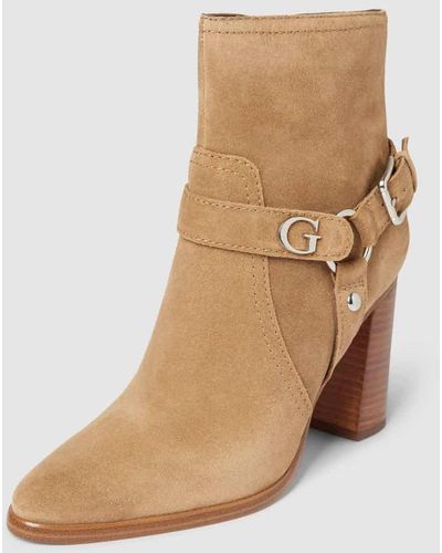 Guess Stiefeletten mit Label-Details Modell 'LANKY' - Natur