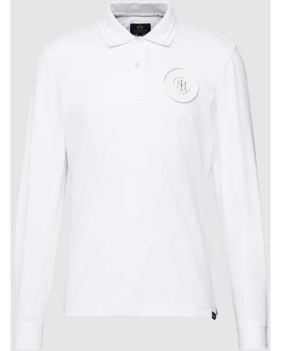 La Martina Poloshirt mit langen Ärmeln - Weiß
