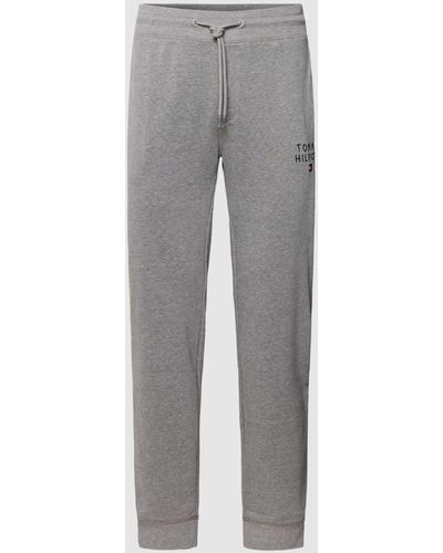 Tommy Hilfiger Sweatpants mit Label-Stitching - Grau