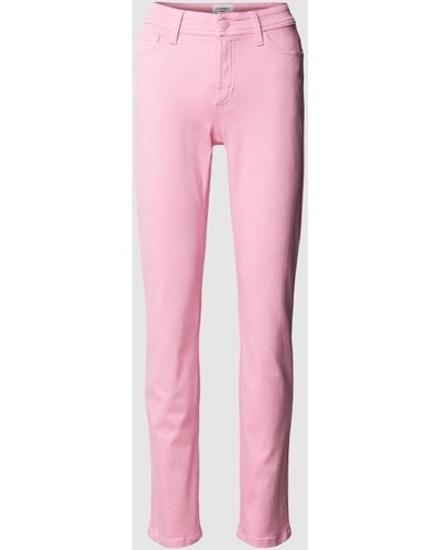 Cambio Jeans Met Verkorte Pijpen - Roze
