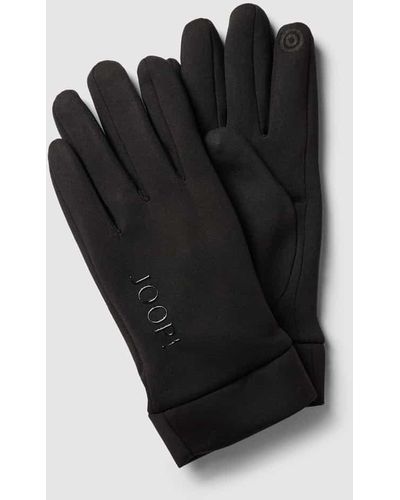 Joop! Handschuhe mit Label-Detail Modell 'i-Touch' - Schwarz