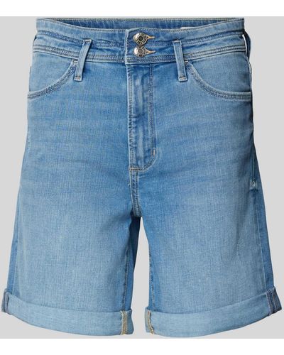 S.oliver Regular Fit Jeansshorts mit Gürtelschlaufen - Blau