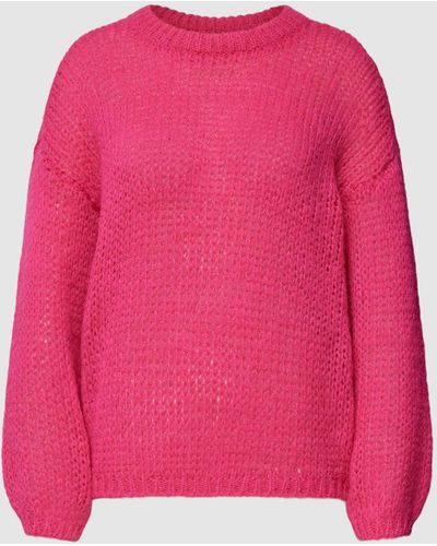 Vero Moda Gebreide Pullover Met Extra Brede Schouders - Roze