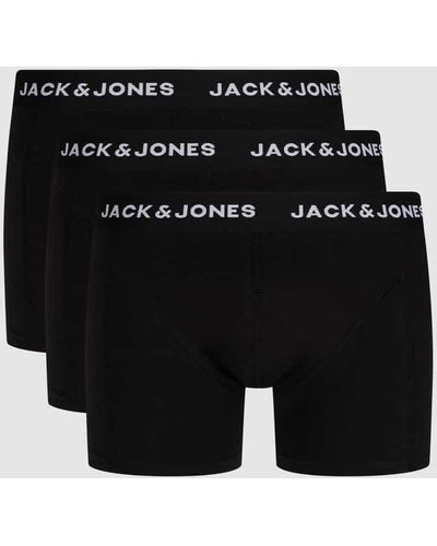 Jack & Jones Comfort Fit Trunks mit Stretch-Anteil im 3er-Pack Modell 'Anthony' - Schwarz