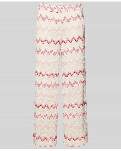 M·a·c Regular Fit Hose mit elastischem Bund Modell 'PALAZZO' - Pink