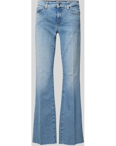 Cambio Flared Fit Jeans Met Persplooien - Blauw