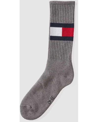 Tommy Hilfiger Socken mit Logo-Print - Grau