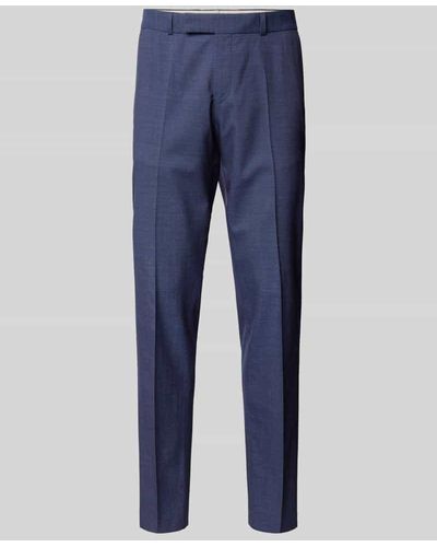 Carl Gross Regular Fit Anzughose mit Bügelfalten Modell 'Sendrik' - Blau