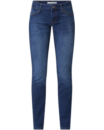 Mavi Low Rise Skinny Fit Jeans Met Stretch, Model 'lindy' - Blauw