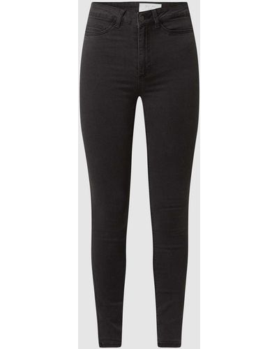 Noisy May Skinny Fit Jeans mit Viskose-Anteil Modell 'Callie' - Schwarz