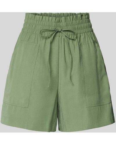 Vero Moda High Waist Shorts mit aufgesetzten Taschen Modell 'CARISA' - Grün