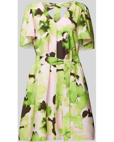 SELECTED Mini-jurk Met V-hals - Groen