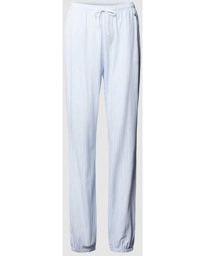 S.oliver Pyjama-Hose mit Streifenmuster Modell 'Everyday' - Blau