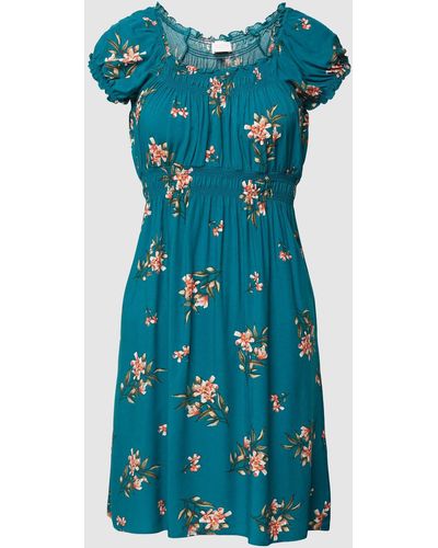 Apricot Mini-jurk Met All-over Motiefprint - Blauw