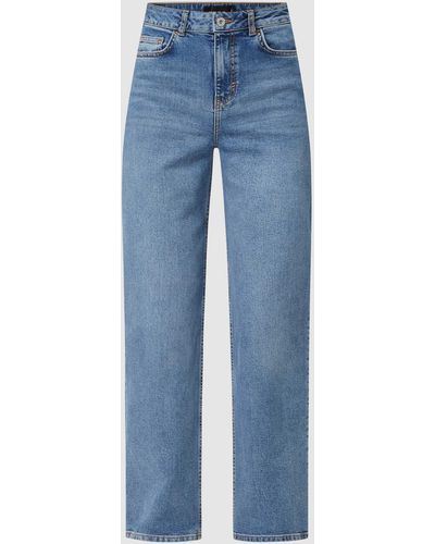 Pieces Wide Fit High Waist Jeans mit Stretch-Anteil Modell 'Holly' - Blau