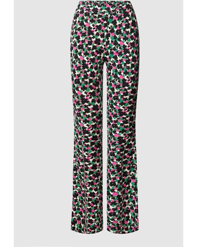 Colourful Rebel Stoffhose mit floralem Muster Modell 'Cute Flower' - Weiß