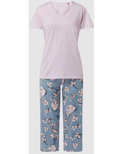 Schiesser Pyjama mit Modal-Anteil - Blau