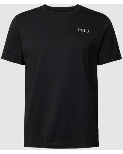 Polo Ralph Lauren T-Shirt mit Label-Print Modell 'LIQUID COTTON' - Schwarz