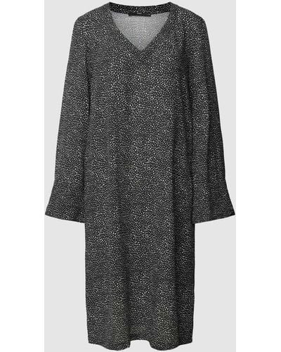 Lanius Knielanges Kleid mit Allover-Muster - Grau
