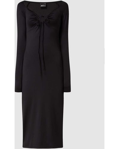 Gina Tricot Midi-jurk Met Druppelvormige Hals - Zwart