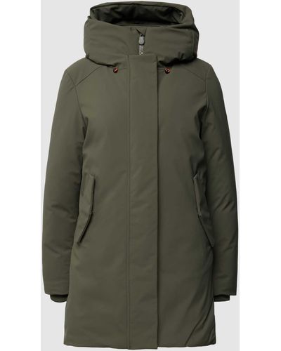 Save The Duck Parka Met Labelpatch - Groen