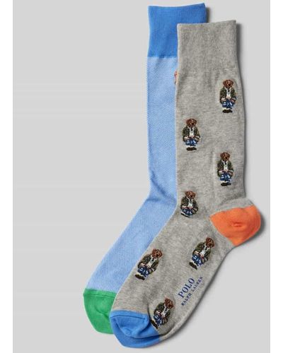 Polo Ralph Lauren Socken mit Logo-Stitching im 2er-Pack - Blau