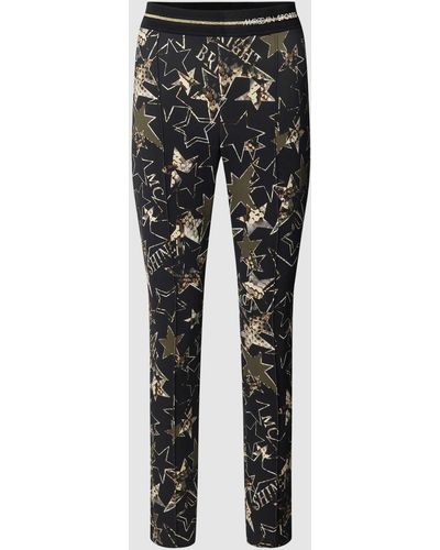 Marc Cain Slim Fit Broek Met Elastische Band - Grijs