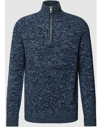Tom Tailor Gebreide Pullover Met Schipperskraag - Blauw