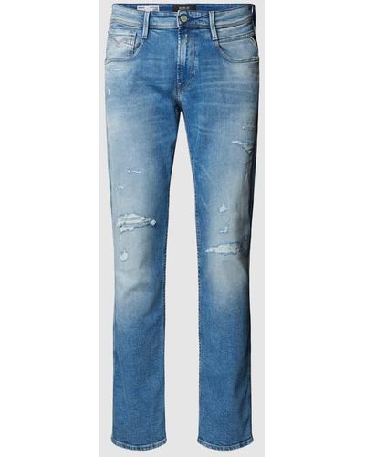 Replay Jeans im Used-Look Modell 'Anbass' - Blau