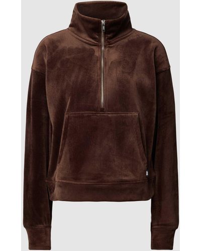 DKNY Sweatshirt Met Korte Ritssluiting - Bruin