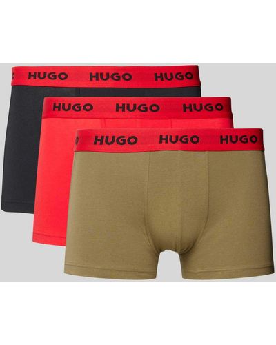 HUGO Boxershort Met Elastische Band Met Logo - Rood