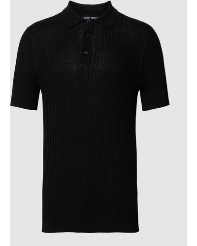 Antony Morato Poloshirt Met Structuurpatroon - Zwart