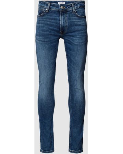 Only & Sons Slim Fit Jeans im 5-Pocket-Design Modell 'WARP' - Blau